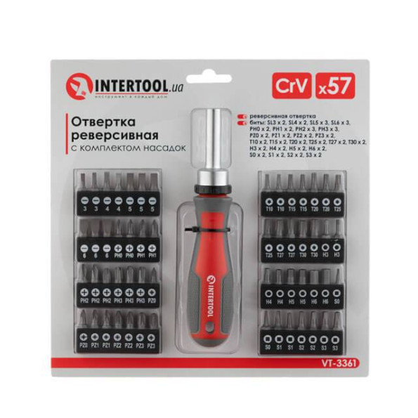 Викрутка реверсивна з комплектом насадок 57 од -
Фото 4 Викрутка реверсивна з комплектом насадок 57 од -
Фото 4