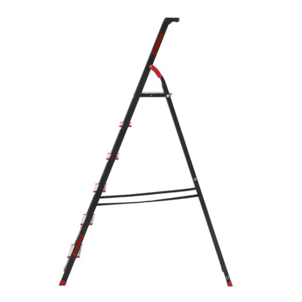 Драбина 6 сходинок, лоток для інвентарю, сталевий профіль, висота верхньої сходинки 1280мм, 481х1138х1787мм, 150кг -
                                                        Фото 4