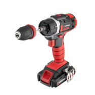 Дрель-шуруповерт аккумуляторная Li-Ion 18 В, 25 Nm, 0-400/0-1500 об/мин, 2x2.0 Ач, съемный патрон INTERTOOL WT-0317 Дрель-шуруповерт аккумуляторная Li-Ion 18 В, 25 Nm, 0-400/0-1500 об/мин, 2x2.0 Ач, съемный патрон INTERTOOL WT-0317