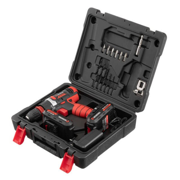 Дрель-шуруповерт аккумуляторная Li-Ion 18 В, 25 Nm, 0-400/0-1500 об/мин, 2x2.0 Ач, съемный патрон INTERTOOL WT-0317 -
                                                        Фото 8