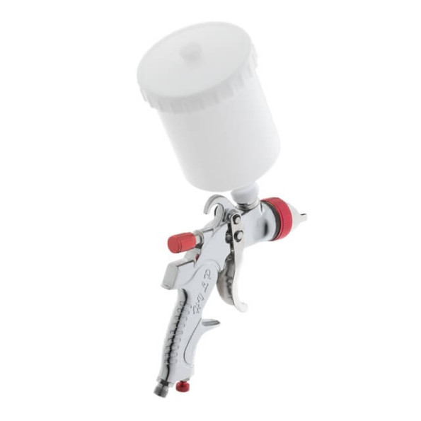 Краскопульт пневматичний HVLP з трьома наборами форсунок - 1,3мм, 1,4мм, 1,7мм, пластиковий бачок, 3бар -
                                                        Фото 6