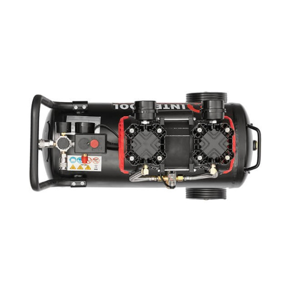 Компресор 24 л, 1.1 кВт, 220 В, 8aтм, 200 л/хвил, 2800 об/хв, безмасляний, 2 циліндра -
                                                        Фото 9