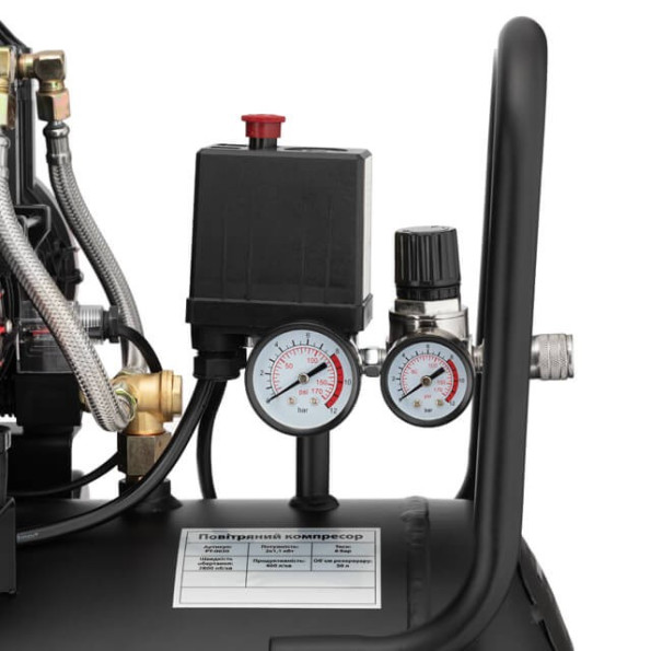 Компресор 50 л, 2x1.1 кВт, 220 В, 8aтм, 400 л/хвил, 2800 об/хв, безмасляний, 4 циліндра -
Фото 7 Компресор 50 л, 2x1.1 кВт, 220 В, 8aтм, 400 л/хвил, 2800 об/хв, безмасляний, 4 циліндра -
Фото 7