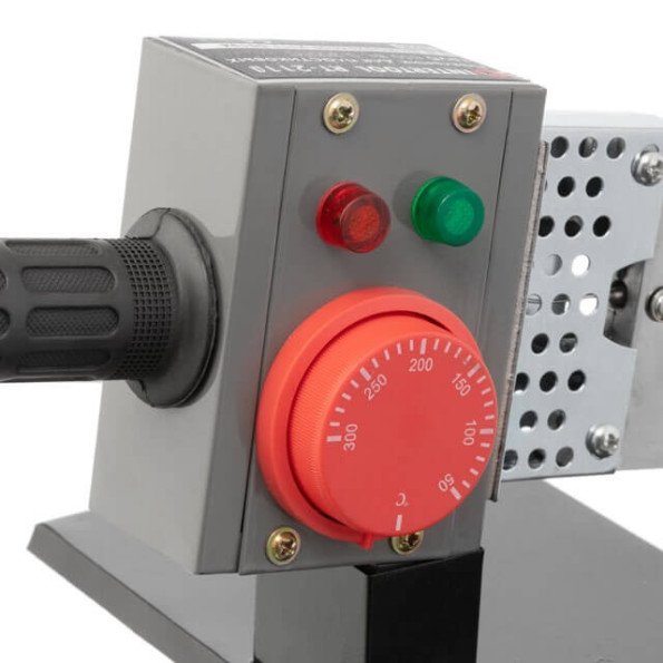 Паяльник для пластикових труб, 850 Вт, 0-300°C, насадки 20, 25, 32 мм, металевий кейс -
                                                        Фото 6