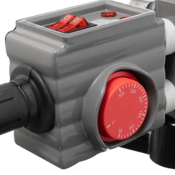 Паяльник для пластикових труб, 850/1850 Вт, 0-300°C, насадки 20, 25, 32, 40, 50, 63 мм, металевий кейс -
                                                        Фото 7