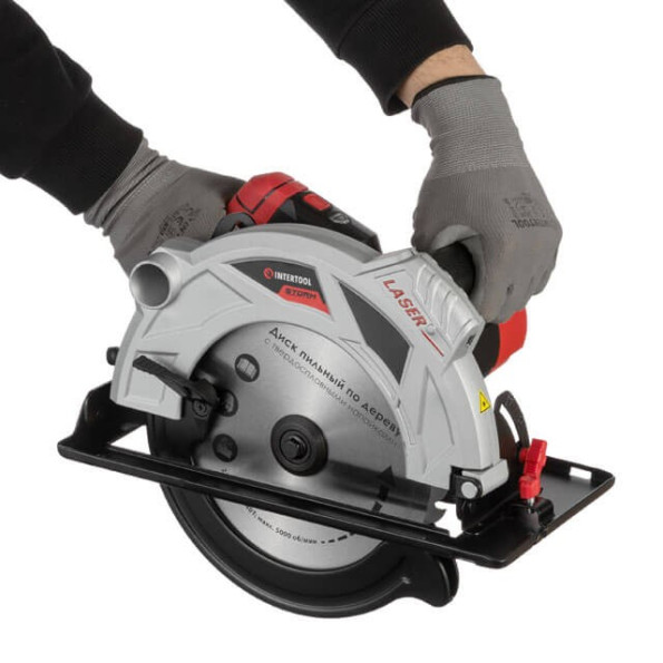 Пила дискова 2000 Вт, 5000 об/хв., кут 90-45°, глибина розпилу 85-56 мм, диск 235*30 мм, 40 зубів, лазер -
                                                        Фото 10