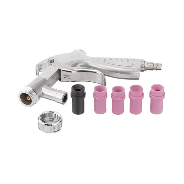 Пістолет піскоструминний із шлангом, 1 металева 6 мм та 4 керамічних форсунки 4,5 мм, 5,0 мм, 6,0 мм, 7,0 мм -
                                                        Фото 3