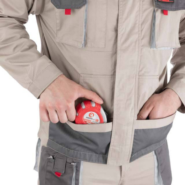 Куртка рабочая 2 в 1, 100 % хлопок, плотность 180 г/м2, L INTERTOOL SP-3033 -
                                                        Фото 8