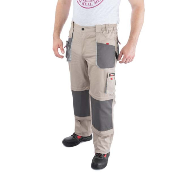 Брюки трансформер рабочие с лямками 6 в 1, 100 % хлопок, плотность 180 г/м2, L INTERTOOL SP-3043 -
                                                        Фото 9