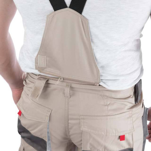 Брюки трансформер рабочие с лямками 6 в 1, 100 % хлопок, плотность 180 г/м2, XXL INTERTOOL SP-3045 -
                                                        Фото 8