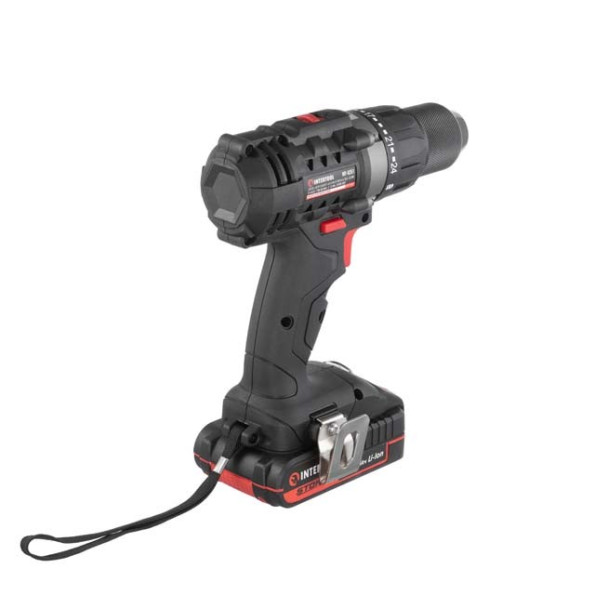 Дрель-шуруповерт аккумуляторная 20 В, 50 Нм, 0-450/0-1700 об/мин, 2-13 мм, Li-Ion, 2.0 Ач, ЗУ 2 А, кейс INTERTOOL WT-0351 -
                                                        Фото 4