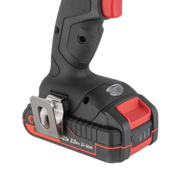 Дрель-шуруповерт аккумуляторная 20 В, 50 Нм, 0-450/0-1700 об/мин, 2-13 мм, Li-Ion, 2.0 Ач, ЗУ 2 А, кейс INTERTOOL WT-0351 -
                                                        Фото 8