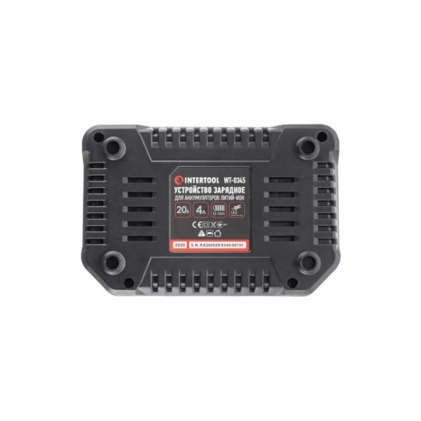 Устройство зарядное для аккумуляторов Li-ion 20 В, ток заряда 4.0 А INTERTOOL WT-0345 -
                                                        Фото 4