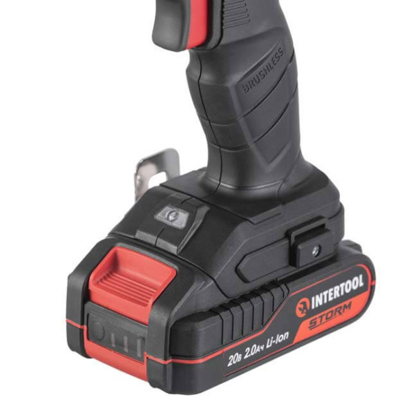 Шуруповерт ударный (винтоверт) аккумуляторный с бесщеточным двигателем 20 В, 200 Nm, 0-2900 об/мин, 0-4000 уд/мин, 1/4
