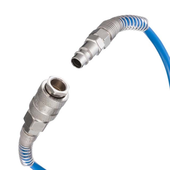 Набор пневмоинструментов 6 единиц, пистолет для накачки шин, продувочный пистолет, шланг полиуретановый 5м., три наконечника INTERTOOL PT-1500 -
                                                        Фото 7