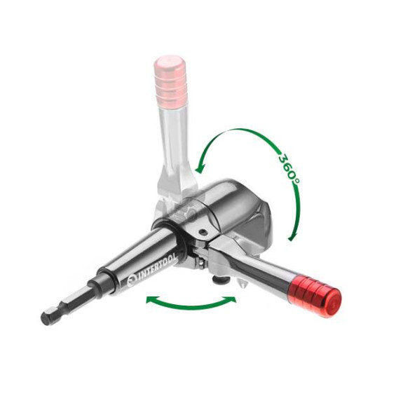 Насадка угловая для дрели и шуруповерта 57 Nm INTERTOOL VT-0116 -
                                                        Фото 4