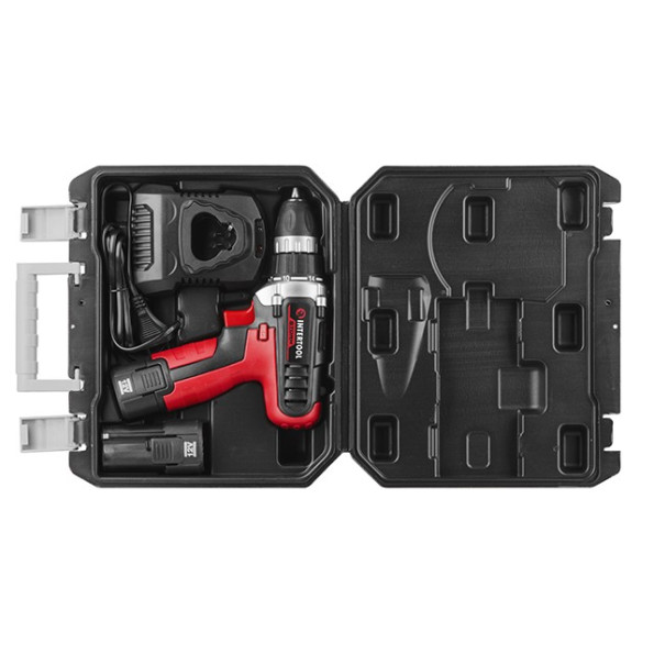 Дрель-шуруповерт аккумуляторная, Li-Ion 12 В, 18 Nm, 1.3 Ач, 2 скорости, 0-400/0-1500 об/мин, 2 аккумулятора, 1 час зарядка INTERTOOL WT-0321 -
                                                        Фото 8