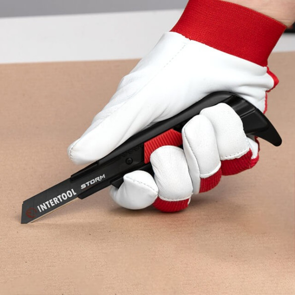 Ніж сегментний для лінолеуму 18 мм, металева напрямна, STORM -
                                                        Фото 9