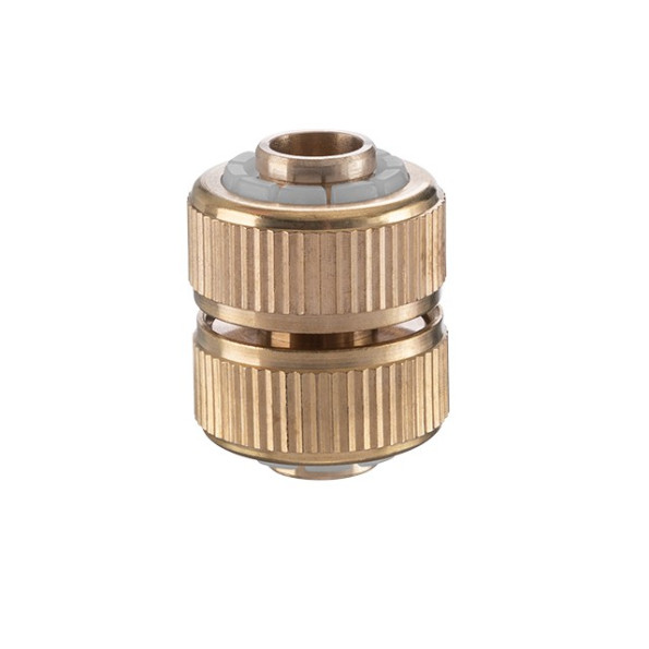 Муфта латунная ремонтно-соединительная для шланга 1/2 Муфта латунная ремонтно-соединительная для шланга 1/2