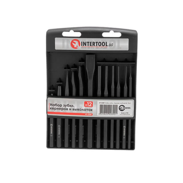 Набір зубил, кернерів та виколоток 12 од. -
                                                        Фото 2