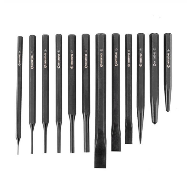 Набір зубил, кернерів та виколоток 12 од. -
                                                        Фото 5