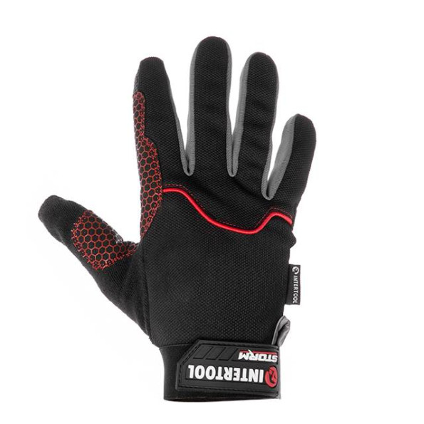 Перчатки из спандекса, дышащий материал, антискользящее покрытие ладони, усиление на большом и указательном пальцах 10 Перчатки из спандекса, дышащий материал, антискользящее покрытие ладони, усиление на большом и указательном пальцах 10