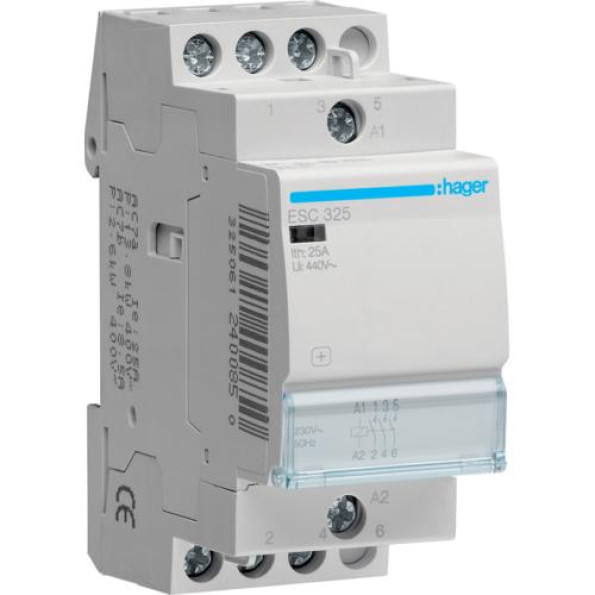 Контактор 25А 3НВ 230B, 2м Hager Контактор 25А 3НВ 230B, 2м Hager