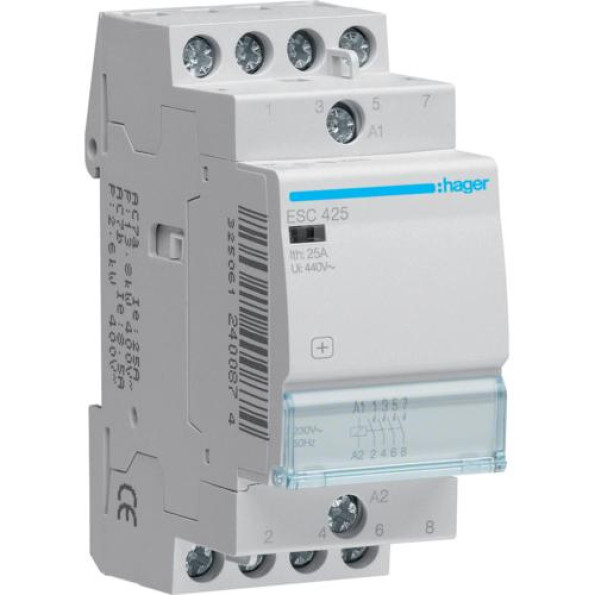 Контактор 25А 4НВ 230B, 2м Hager Контактор 25А 4НВ 230B, 2м Hager