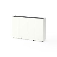 Комод на четыре двери Белый-Антрацит