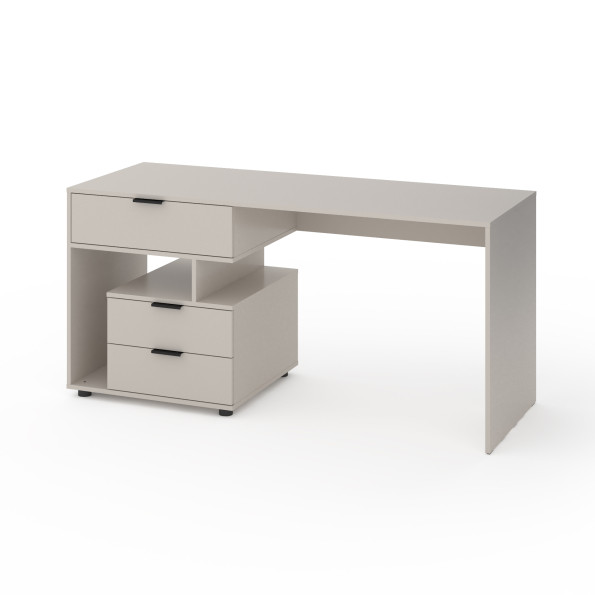 Стіл з 3 висувними ящиками зліва 160х60х76 см Кашемір