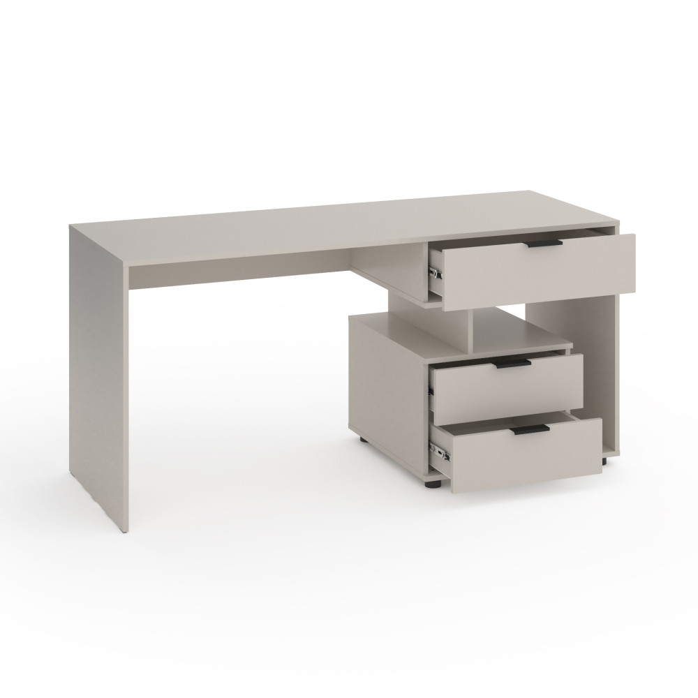 Стол с 3 выдвижными ящиками справа 160х60х76 см Кашемир - Фото 2