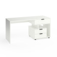 Стол с 3 выдвижными ящиками справа 160х60х76 см Белый