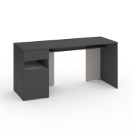 Стіл з тумбою зліва 160х60х76 см Антрацит-Кашемір