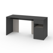 Стіл з тумбою праворуч 160х60х76 см Антрацит-Кашемір