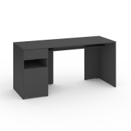Стіл з тумбою зліва 160х60х76 см Антрацит