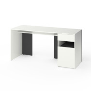 Стіл з тумбою праворуч 160х60х76 см Білий-Антрацит