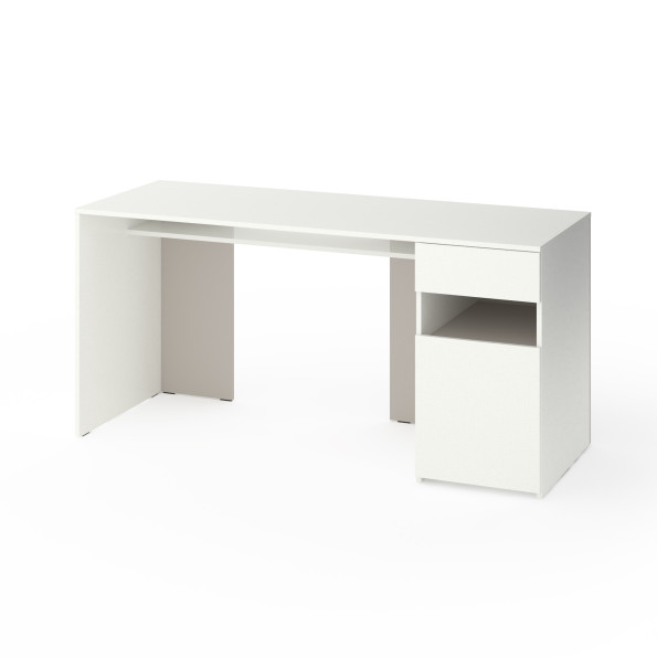 Стіл з тумбою праворуч 160х60х76 см Білий-Кашемір