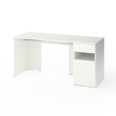 Стіл з тумбою праворуч 160х60х76 см Білий