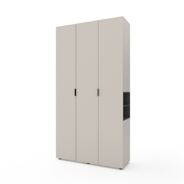 Шафа для одягу з відкритими полицями праворуч Кашемір-Антрацит -
                                                        Фото 1