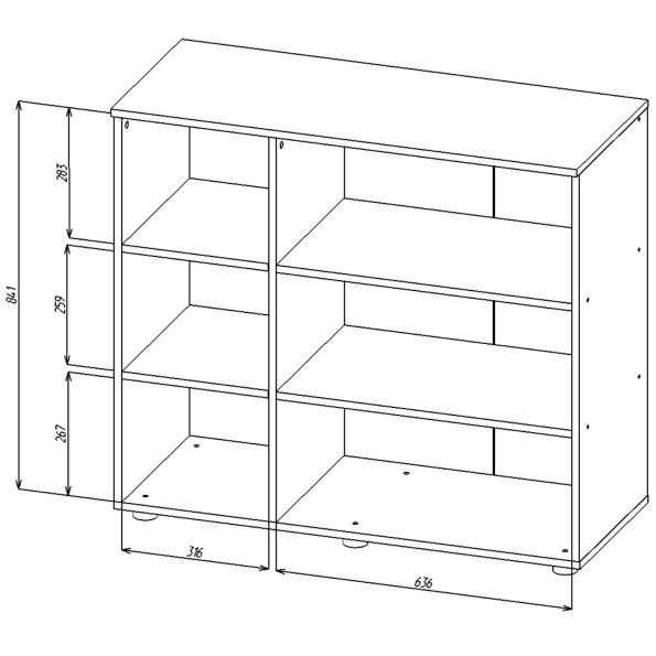 Комод на три двери Кашемир -
                                                        Фото 3