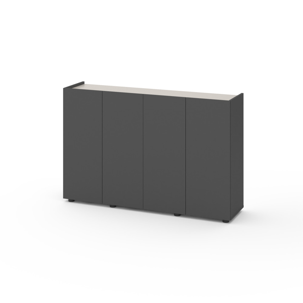 Комод на четыре двери Антрацит-Кашемир - Фото 1