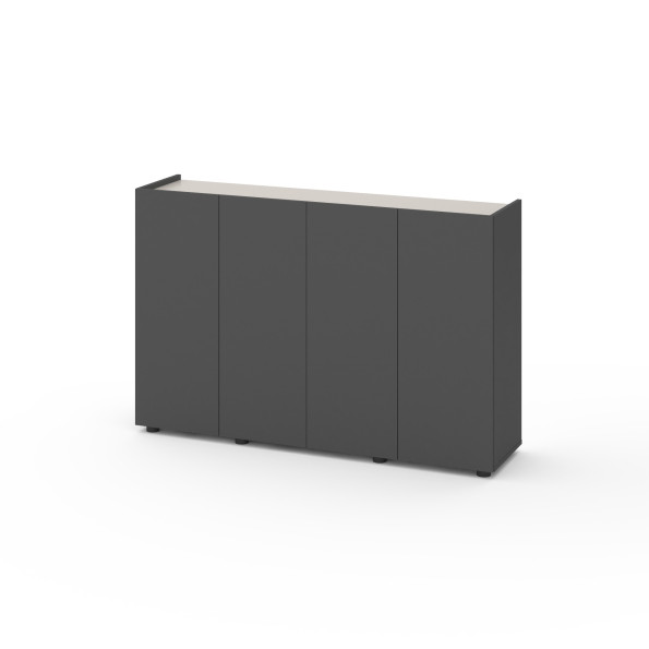 Комод на четыре двери Антрацит-Кашемир -
                                                        Фото 1