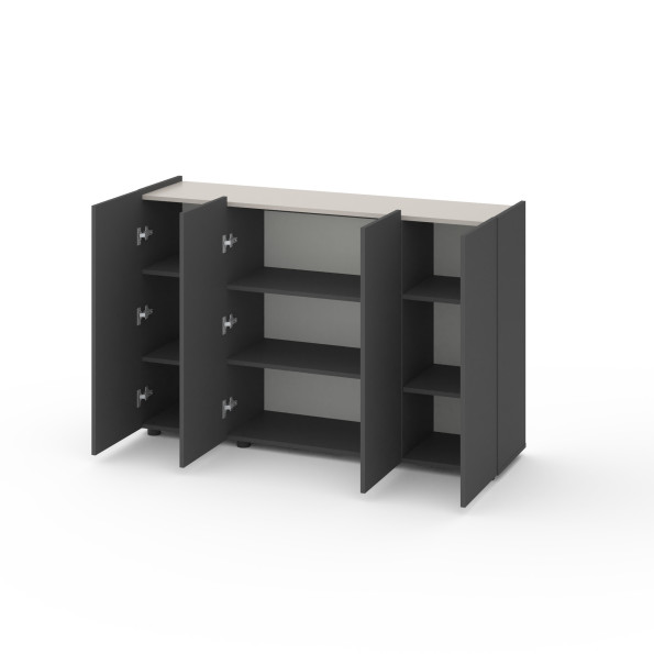 Комод на чотири двері Антрацит-Кашемір -
                                                        Фото 2