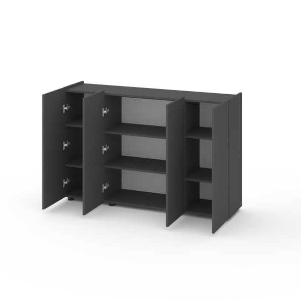 Комод на четыре двери Антрацит -
                                                        Фото 2