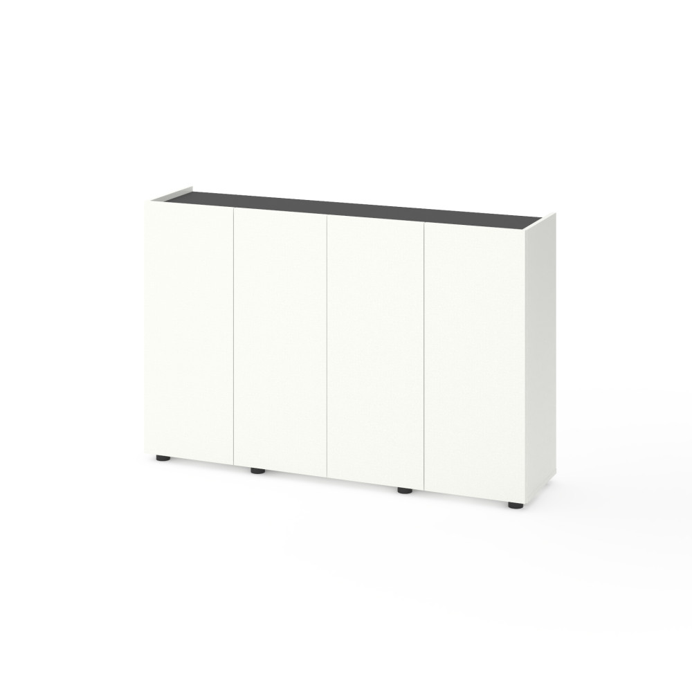 Комод на четыре двери Белый-Антрацит - Фото 1
