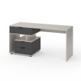 Стіл з 3 висувними ящиками зліва 160х60х76 см Кашемір-Антрацит