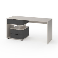 Стіл з 3 висувними ящиками зліва 160х60х76 см Кашемір-Антрацит