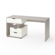 Стіл з 3 висувними ящиками зліва 160х60х76 см Кашемір-Білий
