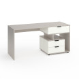 Стіл з 3 висувними ящиками праворуч 160х60х76 см Кашемір-Білий