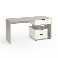 Стіл з 3 висувними ящиками праворуч 160х60х76 см Кашемір-Білий